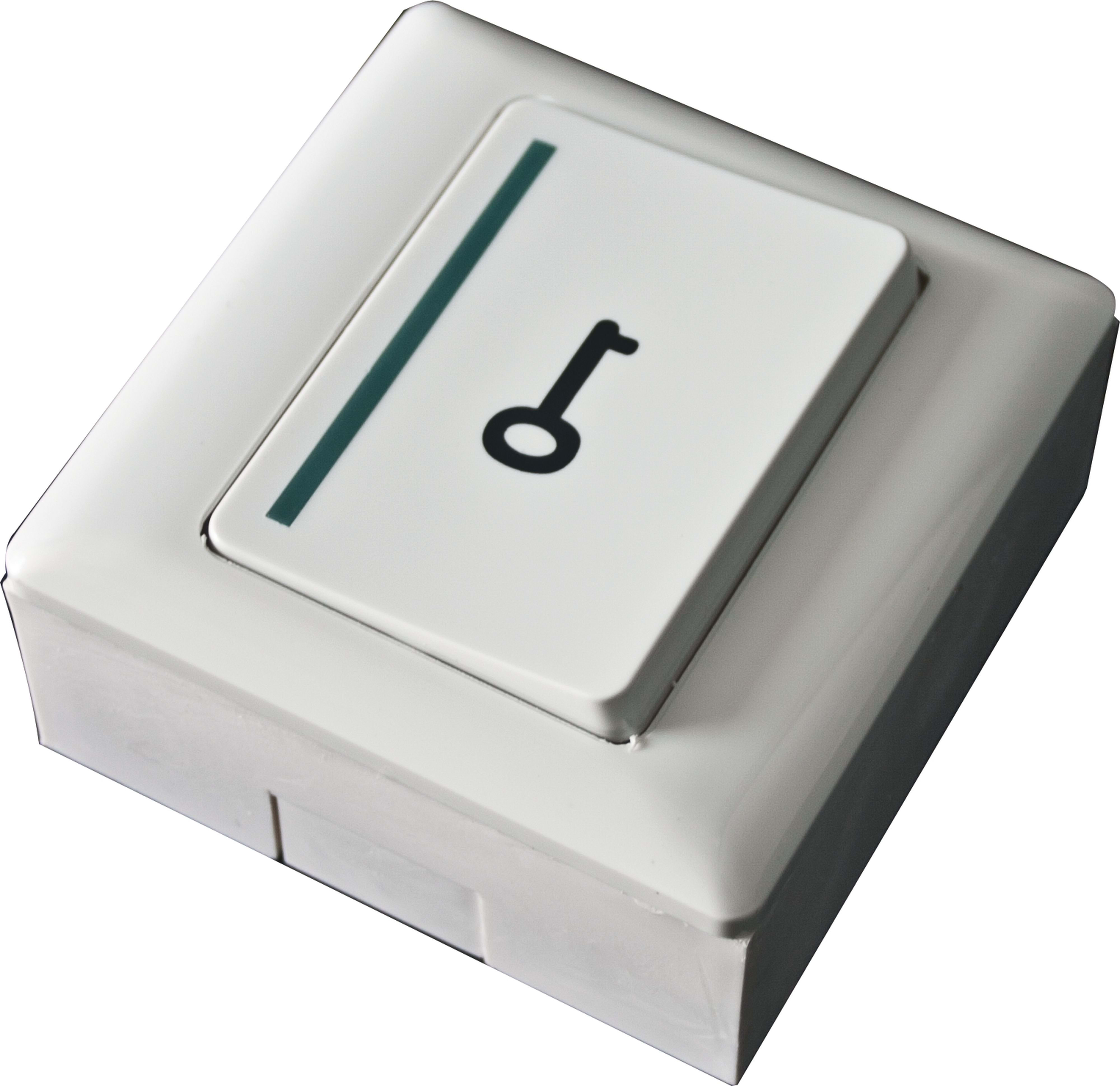 Acie Automatisme - Bouton poussoir no , boîtier abs avec symbole clé, montage applique