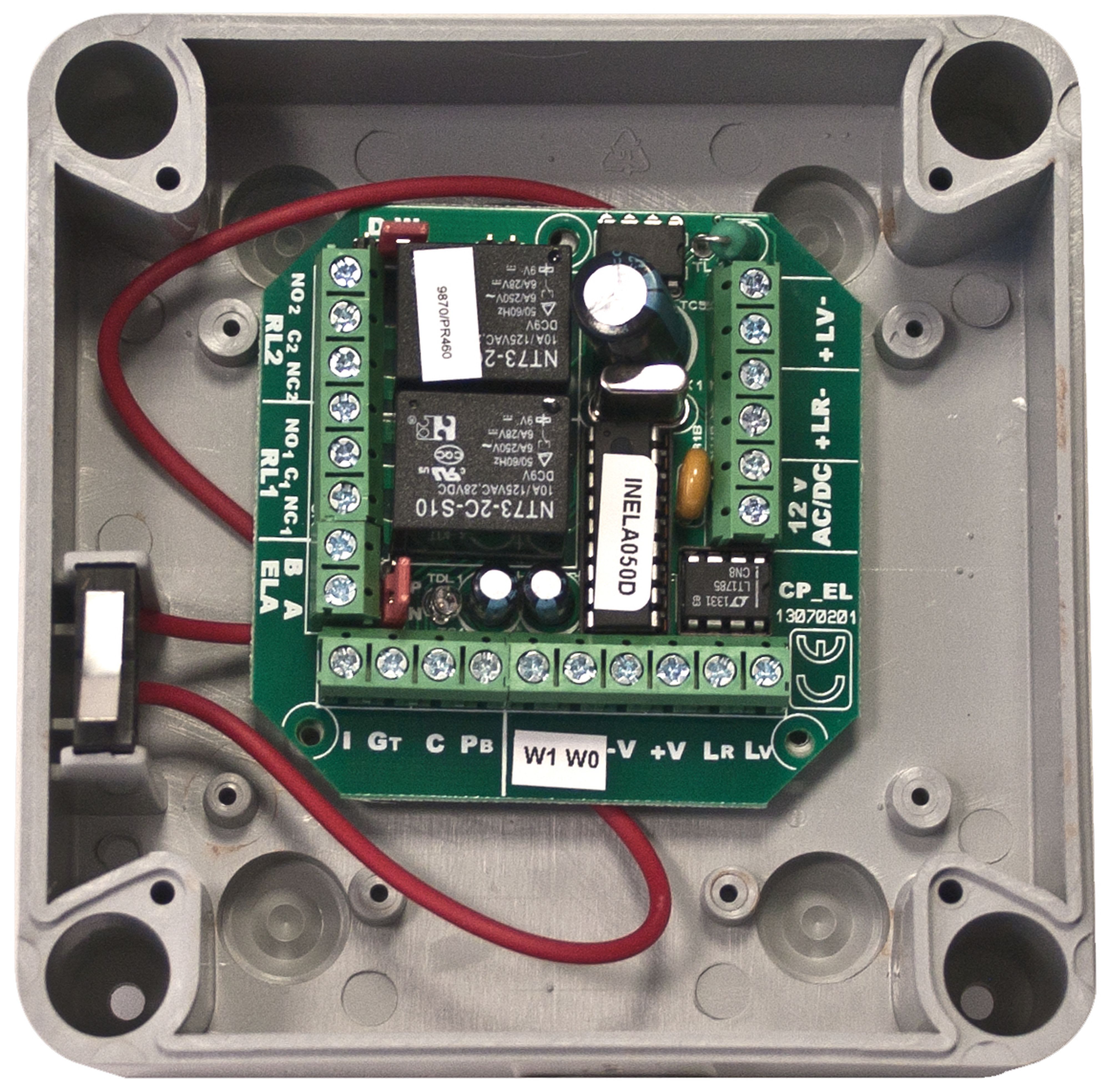 Acie Automatisme - Contrôleur de porte pr1lect.wiegand/clockdata,1x bp,1xdo,2rel.paramet. s/bus ela