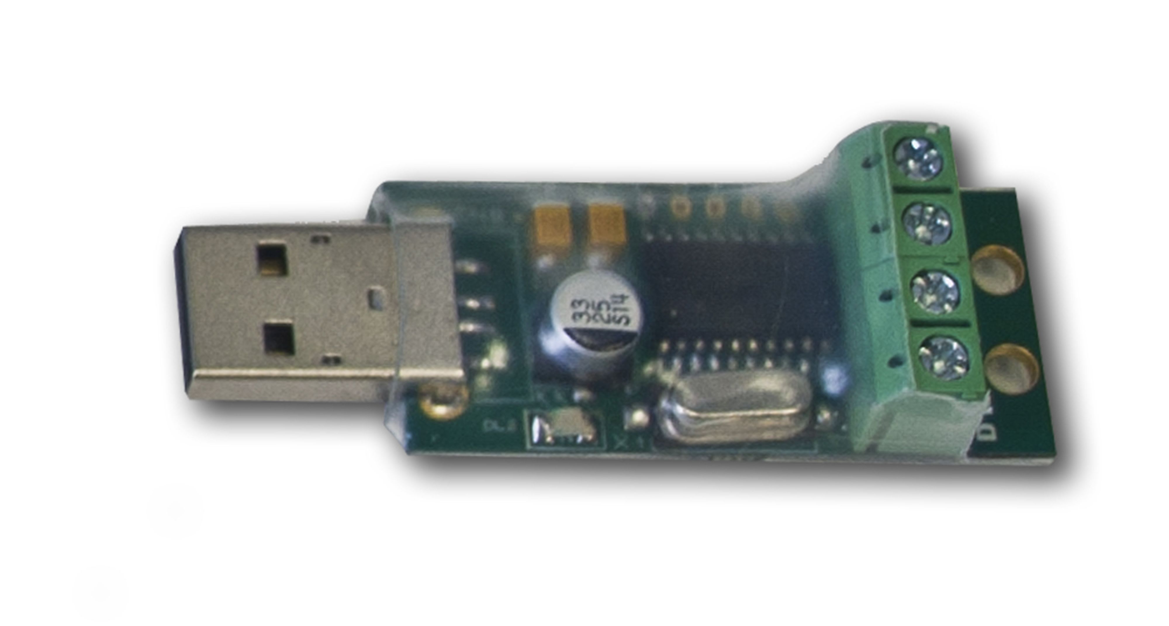 Acie Automatisme - Interface enrôleur usb pour lecteur wiegand data. câblage du lecteur sur bornier