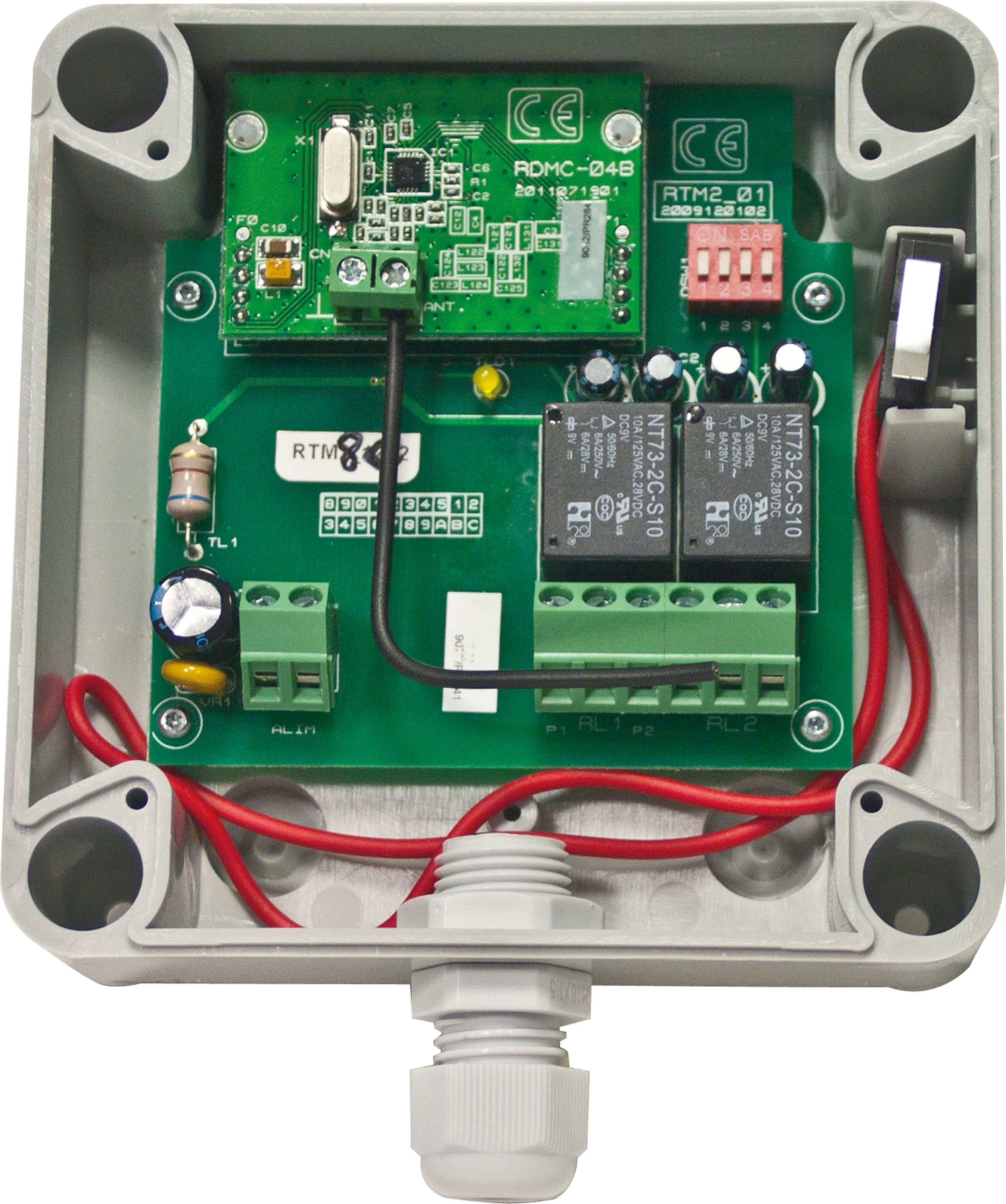 Acie Automatisme - Récepteur 2 canaux,autonome 60 utilisateurs 12/24 vcc.ac 100ma max.ip54
