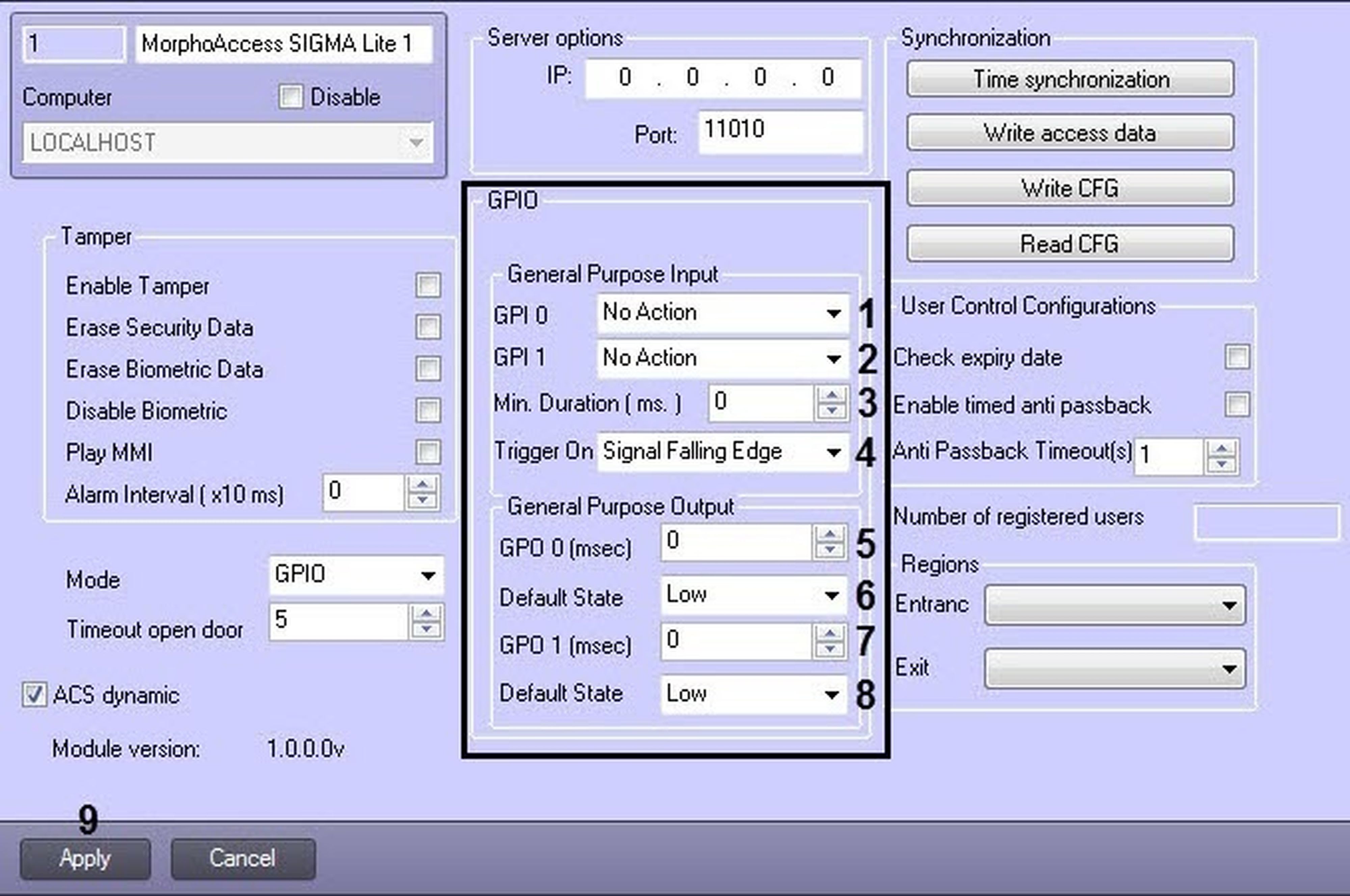 Acie Automatisme - Bogiciel de paramétrage empreintes + encodeur pack lignt