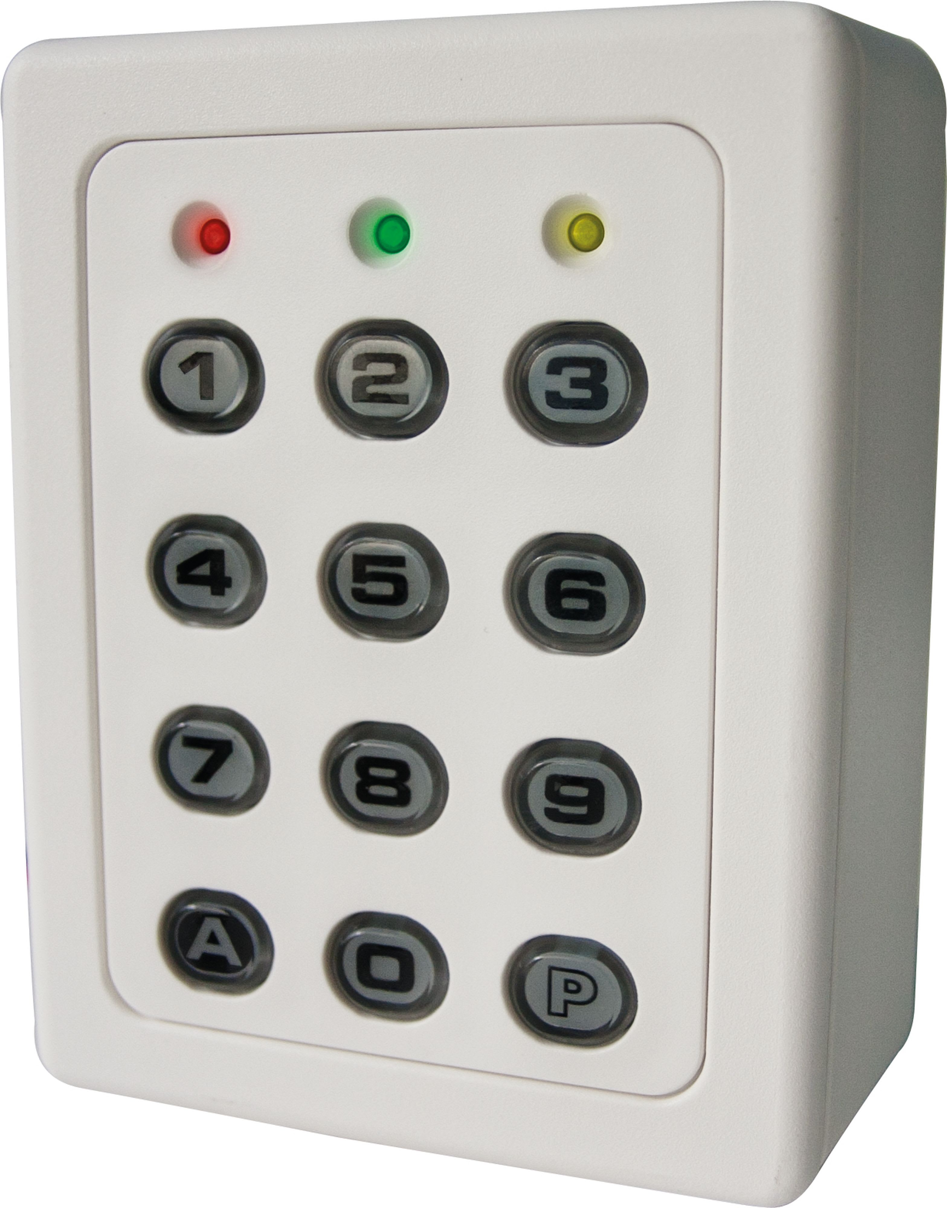 Acie Automatisme - Clavier  4 relais, 28 codes , touches plastiques , boîtier abs blanc