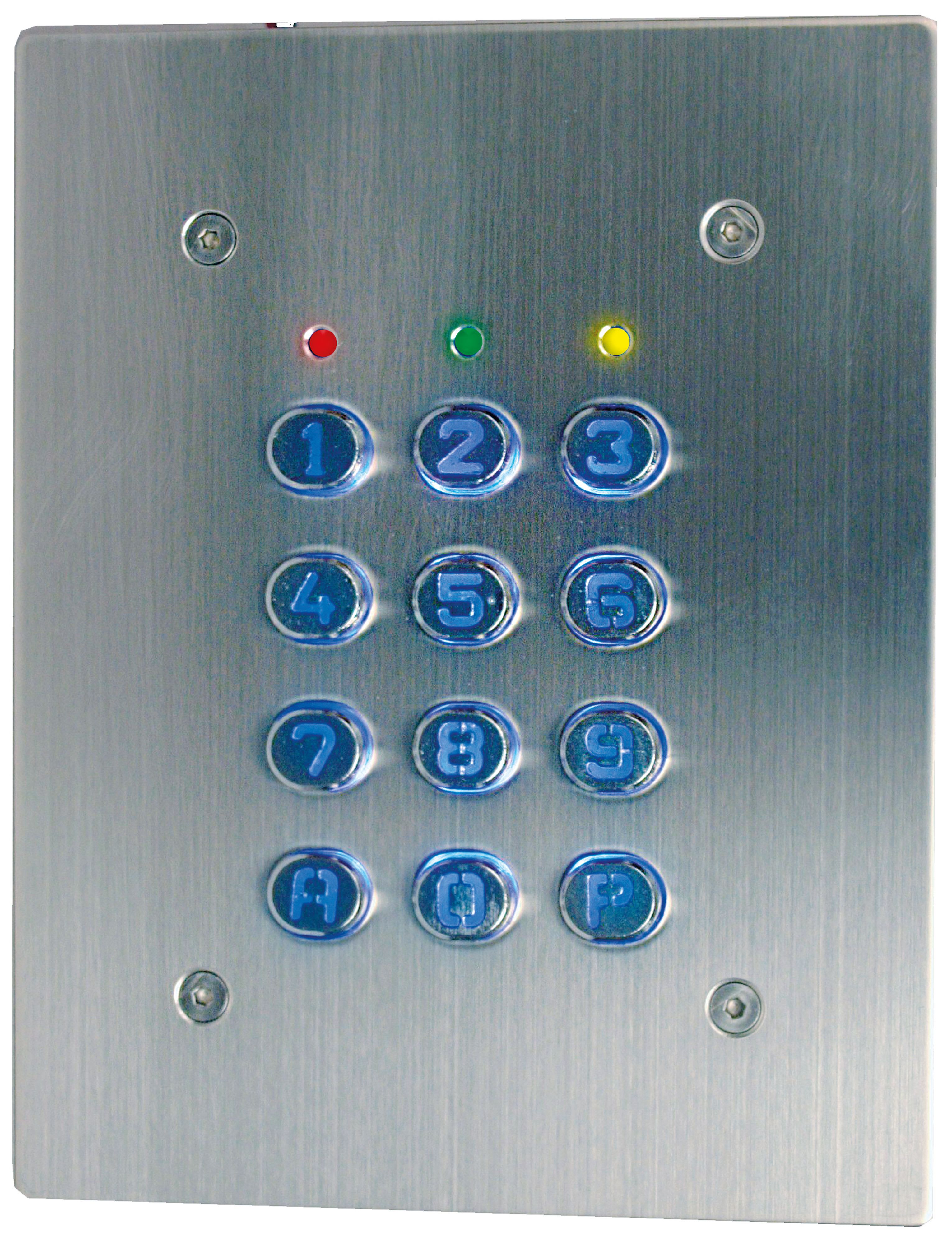 Acie Automatisme - Clavier 4 relais, 28 codes, touches métalliques, plaque inox