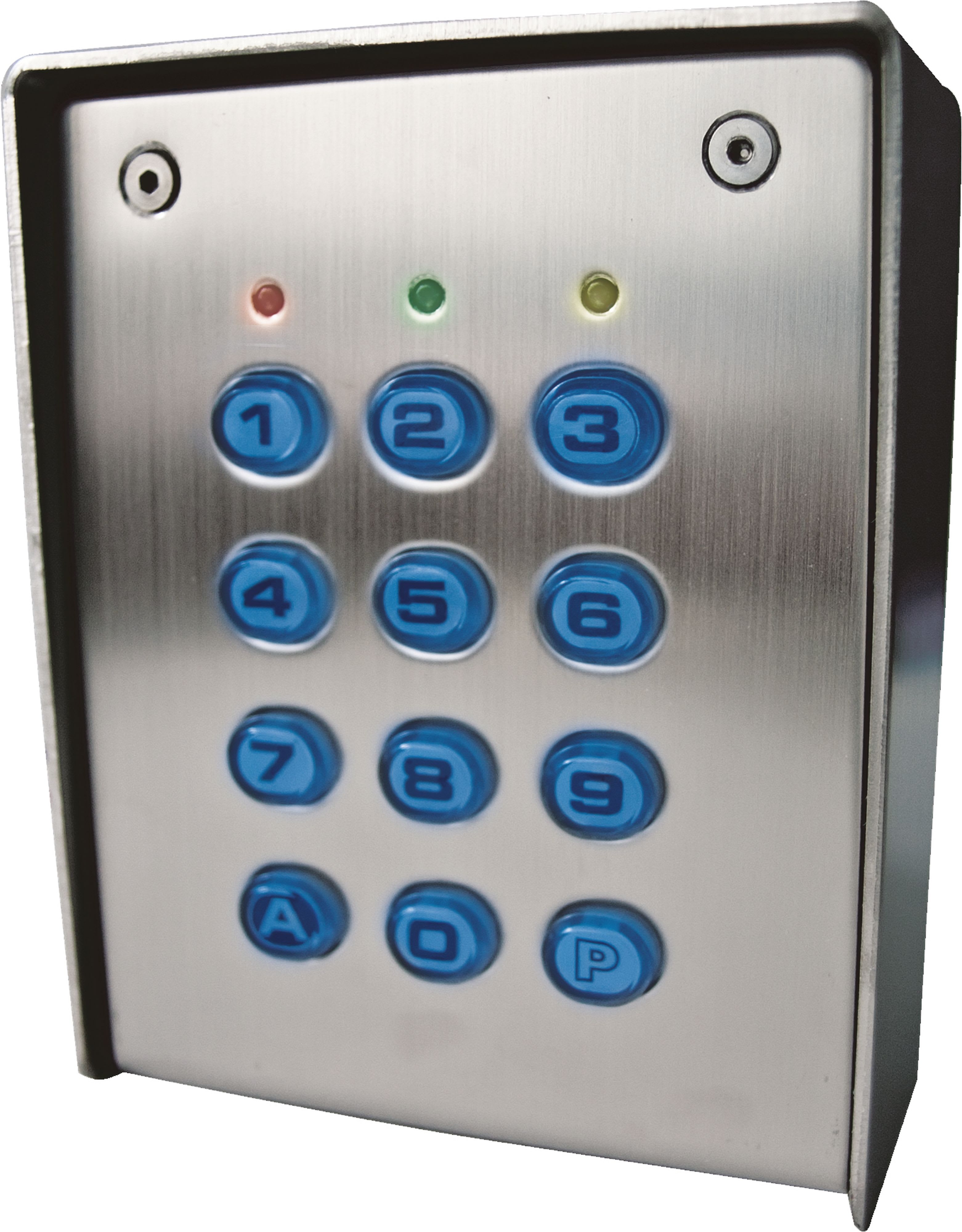 Acie Automatisme - Clavier 4 relais 28 codes, touches plastiques, boîtier inox