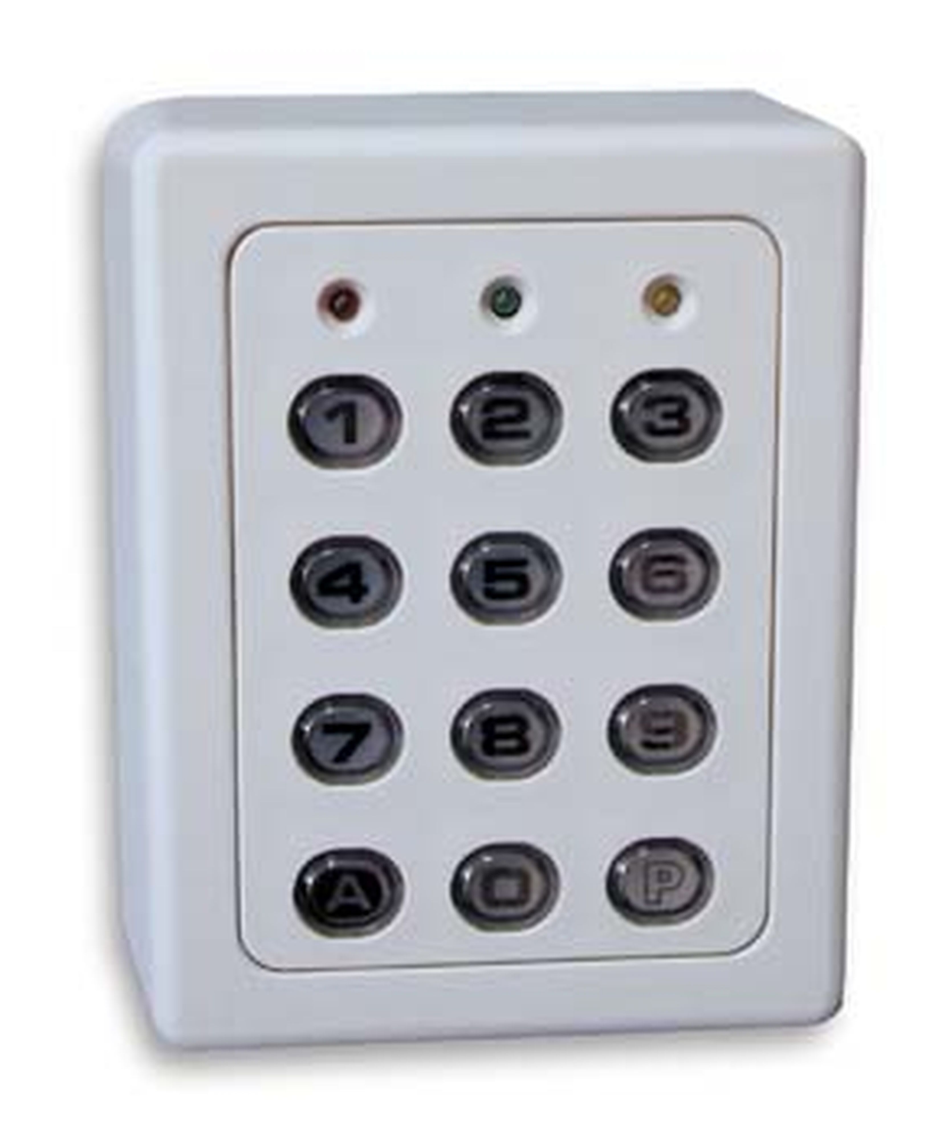 Acie Automatisme - Clavier 4 relais, 28 codes , touches plastiques , boîtier abs gris