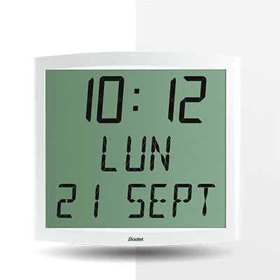 Bodet time & sport - Cristalys date Afnor/impulsion 12/24V TBT blanc