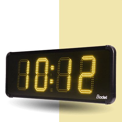 Bodet time & sport - HMTLED 25 CM IND/Radio synchronisable V3 230V jaune