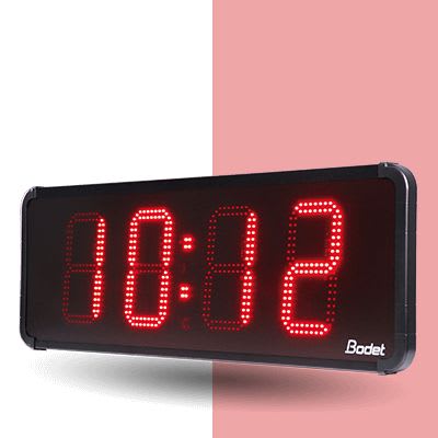 Bodet time & sport - HMTLED 45 IND/radio synchronisable V3 230V rouge