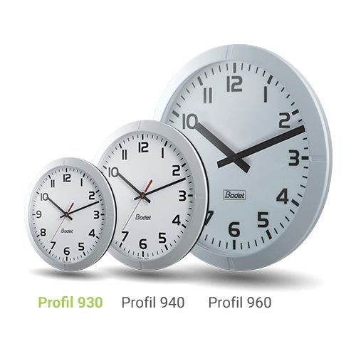 Bodet time & sport - Profil 930 silencieuse, POE, NTP, boitier noir, affichage HMS, trait