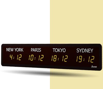 Bodet time & sport - StyleII 5 villes 5H NTP 240V jaune