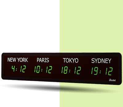 Bodet time & sport - StyleII 3 villes 5H AFNOR 240V verte