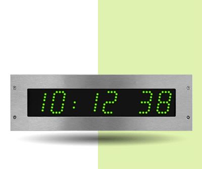 Bodet time & sport - Style II 5S HOPITAL réceptrice Afnor avec pupitre 240V verte