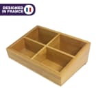 Jvd - Porte-sachets Stylus en bambou FSC, design élégant, éco-responsable, idéal pour