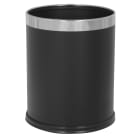 Jvd - CORBEILLE effet cuir noir 10L simple paroi