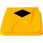 Jvd - COUVERCLE jaune fente carrée collecteur 60/80L