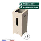 Jvd - Kit de 3 poubelles 75L en carton 100% FSC ou recyclé.