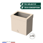 Jvd - Lot de 10 poubelles 6L en carton 100% FSC ou recyclé.