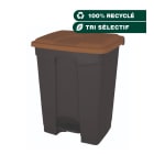 Jvd - Container 45L Biodéchets noir avec couvercle marron