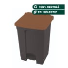 Jvd - Container 70L biodéchets noir avec couvercle marron