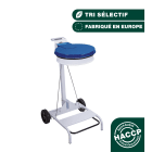 Jvd - Porte sac rond mobile à pédale couvercle Bleu