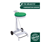 Jvd - Porte sac rond mobile à pédale couvercle Vert