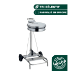 Jvd - Porte sac rond mobile à pédale Inox