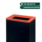 Jvd - Couvercle rouge pour collecteur métal de tri 40L