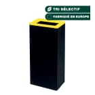 Jvd - Collecteur en métal tri sélectif 60L noir (sans couvercle)