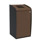 Jvd - Borne de tri sélectif 80L marron à ouverture frontale pour Biodéchets