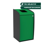 Jvd - Borne de tri sélectif 80L verte à ouverture frontale