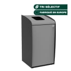 Jvd - Borne de tri sélectif 80L grise à ouverture frontale