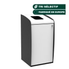 Jvd - Borne de tri sélectif 80L blanche à ouverture frontale