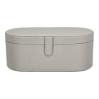 Jvd - Boîte sèche-cheveux Adesign Anglo, intérieur velours, simili cuir, finition Gris