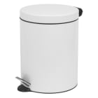 Jvd - COLLECTEUR à pédale 5L métal blanc