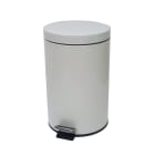 Jvd - COLLECTEUR à pédale 12L métal blanc