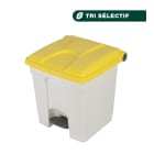 Jvd - Container 30L blanc couvercle jaune