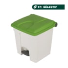 Jvd - Container 30L blanc couvercle vert