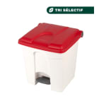 Jvd - Container 30L blanc couvercle rouge
