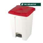 Jvd - Container 45L blanc couvercle rouge