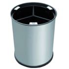 Jvd - CORBEILLE inox brossé 13L 3 bacs noirs