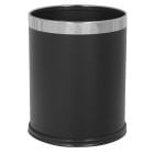Jvd - CORBEILLE effet cuir noir 10L simple paroi