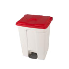 Jvd - CONTAINER 70L blanc couvercle rouge