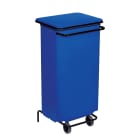 Jvd - Conteneur mobile à pédale 110L Métal Bleu
