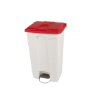 Jvd - CONTAINER 90L blanc couvercle rouge