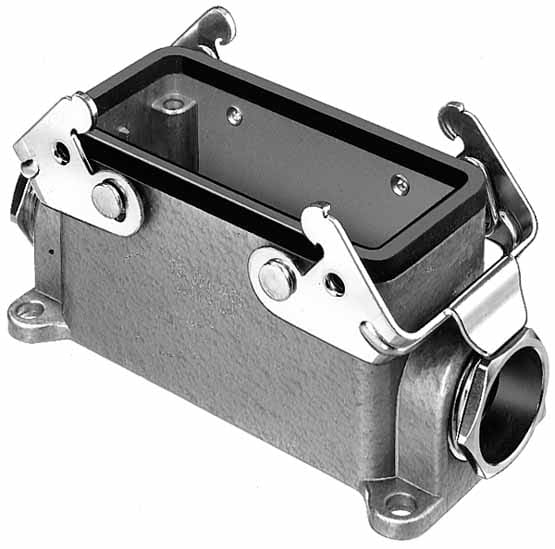 Wieland - embase fermée taille 10 double levier de verrouillage, 2 PE latéral PG16 IP54