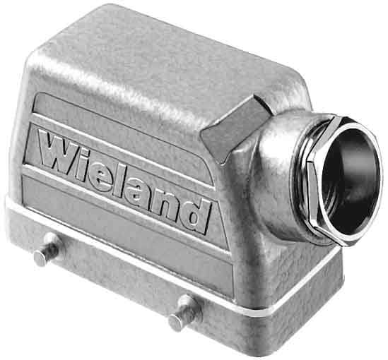 Wieland - capot taille 10 pour simple verrou + PE latéral PG13, IP54