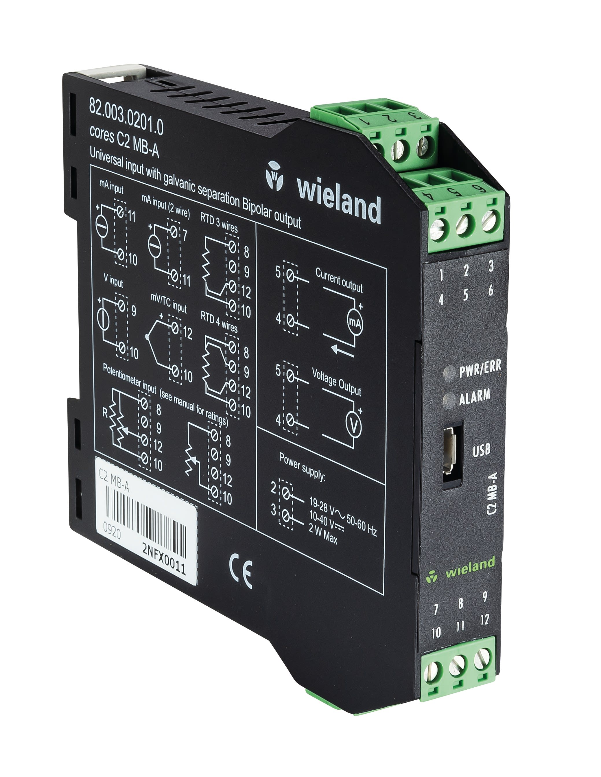 Wieland - amplificateur d'isolement analogique cores c2 mb-a