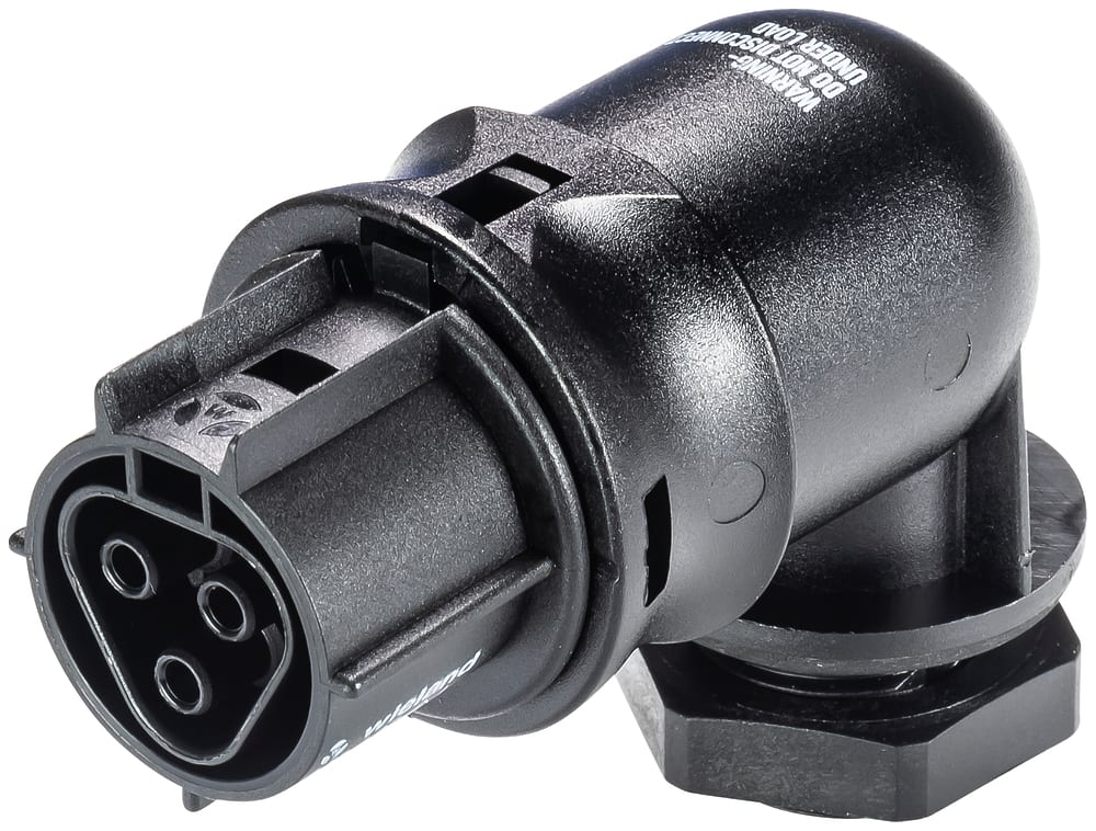 Wieland - embase RST20i3 coudé femelle M20 à vis Noir