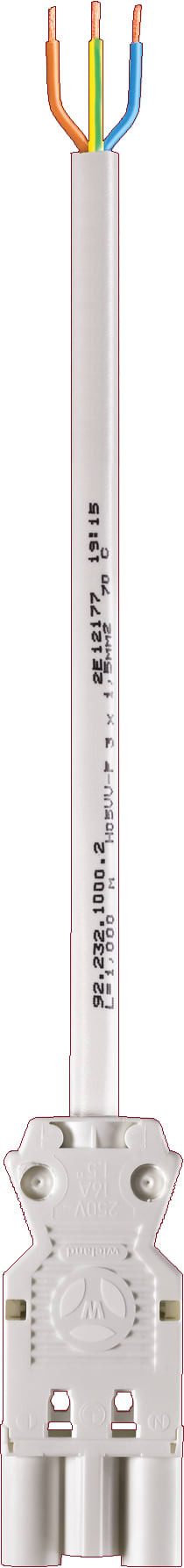 Wieland - cordon GST18i3 7m M/- 2,5²  HO5Z1Z1F Blanc ss halogène (Eca)