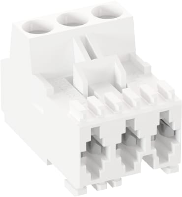 Wieland - connecteur rast5 femelle 3 pôles séries 8105 b sortie horizontalec1 blanc no fla